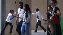 IN PICS: Ajay Devgn & Kajol's 7-year-old son Yug CLICKED in a playful mood post LUNCH with family!