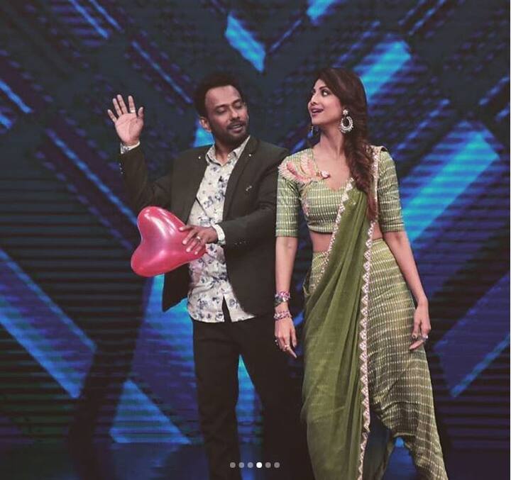 Shilpa Shetty Kundra with Dharmesh Yelande.