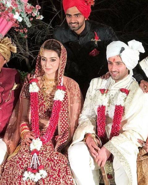 The wedding ceremony of Mudit and Aprajita took place in Pune & was attended by their families and close-friends. (Photo: Instagram)