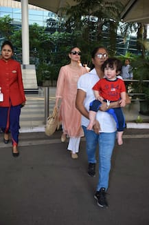 PICS: Kareena's BABY Taimur's CUTE expressions at the airport as he returns back in Mumbai with his mommy will make you go AWW!