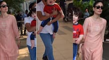 PICS: Kareena's BABY Taimur's CUTE expressions at the airport as he returns back in Mumbai with his mommy will make you go AWW!