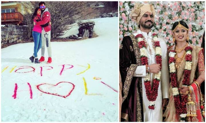 Gaurav Chopra-Hitisha Cheranda: Popular TV actor & 'Bigg Boss 10' contestant got married on February 19th in a intimate affair. The couple is currently on their honeymoon to Europe & posted this picture of their 'snowy' holi on Instagram.