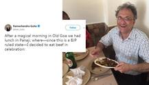 From BJP ruled Goa, Ramchandra Guha shares beef eating celebration photo; gets trolled on Twitter