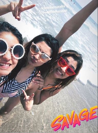 Here's another picture of Disha having a great fun on the beach with her friends. (Photo: Instagram)
