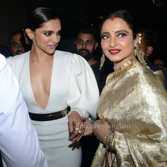 Deepika and Rekha at Hall of Fame Awards 2018