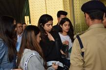 PICS: Daughters Khushi & Janhvi Kapoor hold on to each other tight on their RETURN from Chennai post Late Sridevi's prayer meet!