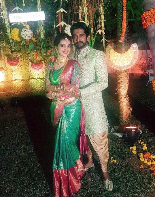  It was a typical Punjabi meets South Indian match and the duo got engaged on March 8th after a small pooja following the South Indian rituals.
