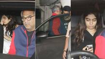 IN PICS: Late Sridevi's daughters- Janhvi & Khushi along with daddy Boney visit step-brother Arjun Kapoor's residence for a family dinner!