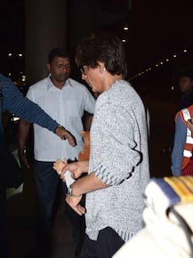PICS: Cutie Abram Khan looked unhappy with cameras on his return from trip with Dad SRK at the airport!