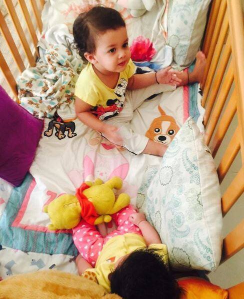 Earlier in the day, Chahatt shared this super-cute pic of her baby girls chilling in their crib! 