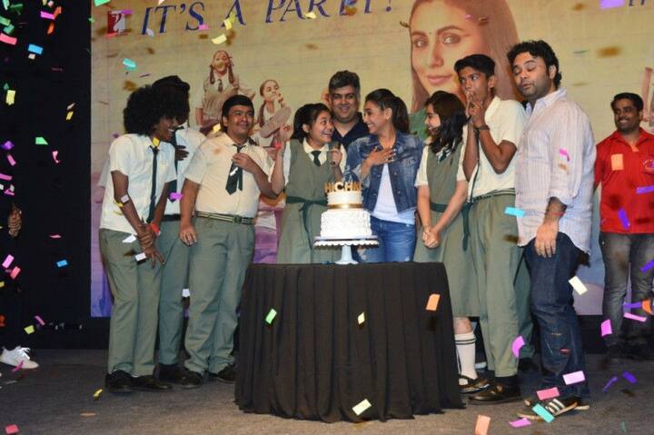 Rani and the child actors looked overwhelmed at the success bash!