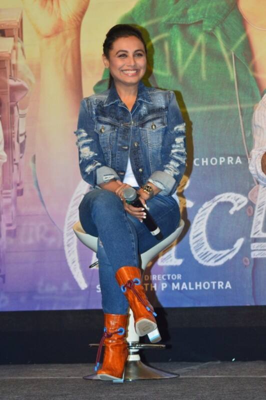 The actress was carrying an all denim look and we loved Rani's orange boots