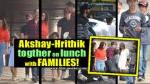Akshay Kumar with Twinkle, Nitara, Aarav & Hrithik Roshan with Hrehaan, Hridaan, Suzaneel spotted at the same restaurant