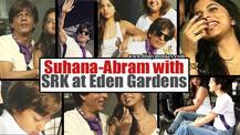 IPL 2018: Kkr Vs Rcb: SRK with Suhana, Abram Khan cheer for team at Eden Gardens! Shanaya Kapoor also joins!