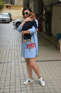 IN PICS: Bollywood singer Tulsi Kumar SNAPPED with her NEWBORN BABY looking every inch of a yummy-mummy!