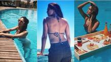 IN PICS: TV actresses Kishwer Merchant, Pooja Gor, Ridhi Dogra and others beating the heat in a pool in Pushkar!