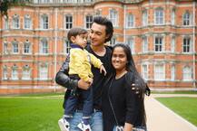 Li'l Ahil plays football with Dad Aayush Sharma on 'Loveratri' sets in London; Visits with Mom Arpita Khan Sharma!