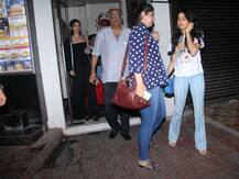 IN PICS: Boney Kapoor dines in with his 3 DAUGHTERS- Janhvi, Khushi & Anshula on Friday night!