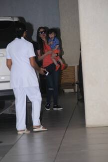 IN PICS: Kareena Kapoor Khan visits her mom Babita with BABY SON Taimur Ali Khan!