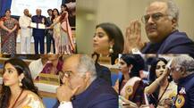 IN PICS: Boney Kapoor gets TEARY-EYED on receiving Sridevi’s National Award with daughters Janhvi & Khushi!