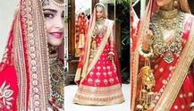 FIRST PICS of Sonam Kapoor as STUNNING BRIDE in her red & golden lehenga is here!