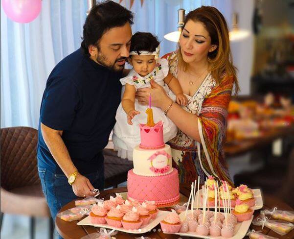 Adnan and his wife Roya welcomed their first child, Medina, on May 8 last year and the couple celebrated their lil angel's first birthday in a grand way.The singer posted beautiful pictures from the celebration on social media 