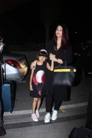 Aishwarya was twinning with daugter in all black ensemble!
