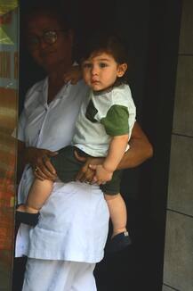 Hair Twinning! Kareena Kapoor Khan & son Taimur Ali Khan, both sport a hair bun! Awww!