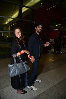 IN PICS: Newlywed actress Neha Dhupia flaunts her chooda donning a designer gown in US!