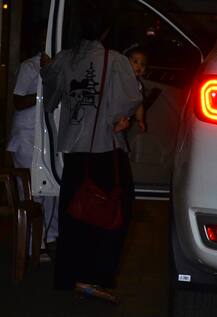 PICS: Soha Ali Khan & daughter Inaya Naumi Kemmu make a spotting outside Saif Ali Khan's house!