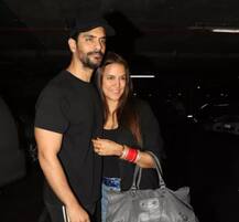 PICS: Newly-married Neha Dhupia flaunts her chooda as she gets snapped at the Airport!