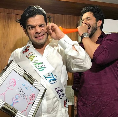 IN PICS: Dad-to-be Karan Patel looks super happy as he celebrates BABY