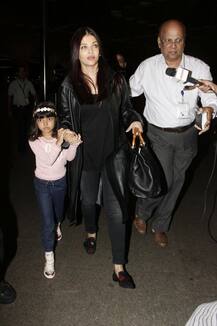 PICS: Aaradhya Bachchan's RARELY SEEN naughty, jumping & smiling avatar on return from Australia will steal your hearts!
