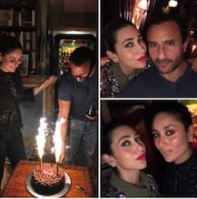 PHOTOS: Saif Ali Khan's kids- Sara & Ibrahim pose with stepmom Kareena Kapoor at their DAD's BIRTHDAY BASH;Here are all the INSIDE PICS from the party!