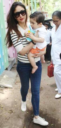 PHOTOS: Taimur Ali Khan attends his NEW PLAY SCHOOL looking every inch of a CUTIE PIE in his new HAIRSTYLE!
