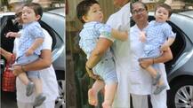 PHOTOS: Taimur Ali Khan attends his NEW PLAY SCHOOL looking every inch of a CUTIE PIE in his new HAIRSTYLE!