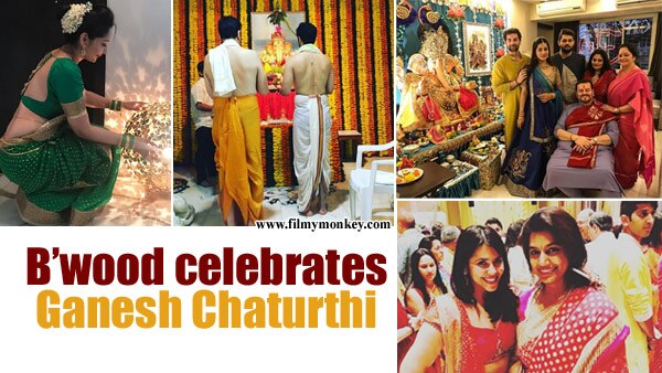 Despite rain, Bollywood celebrates Ganesh Chaturthi with gusto Despite rain, Bollywood celebrates Ganesh Chaturthi with gusto