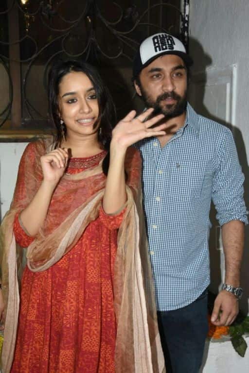 The pretty Shraddha Kapoor welcomed Bappa home and posed for the cameras happily on this occasion with her family. Seen here with brother Siddhanth Kapoor.