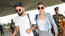 Anushka & Virat get snapped at Airport TWINNING in white sneakers!