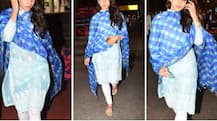 IN PICS: Saif Ali Khan's daughter Sara Ali Khan looks pretty in a blue salwar kameez & dupatta set!