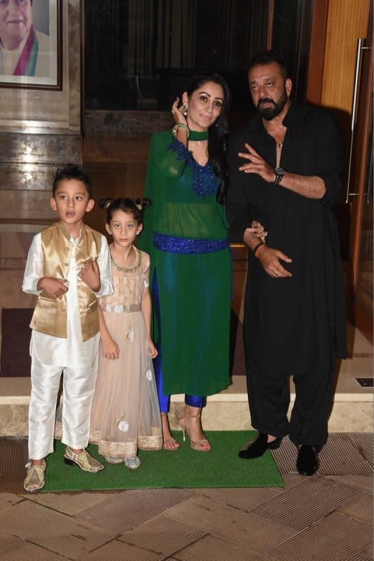Bollywood actor Sanjay Dutt on Saturday hosted a star-studded Eid bash