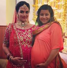Mommy-to-be Esha Deol flaunts her BABY BUMP at her BFF's baby shower!