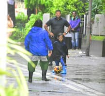 IN PICS: Aamir Khan's 6-year-old son Azad Rao plays football in the rain!