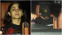 New couple Ranbir Kapoor & Alia Bhatt twin in black at Sanjay Dutt's dinner party!