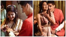 Shweta Tripathi & beau Chaitnya look happy & excited in these pics from ring ceremony!Chaitanya