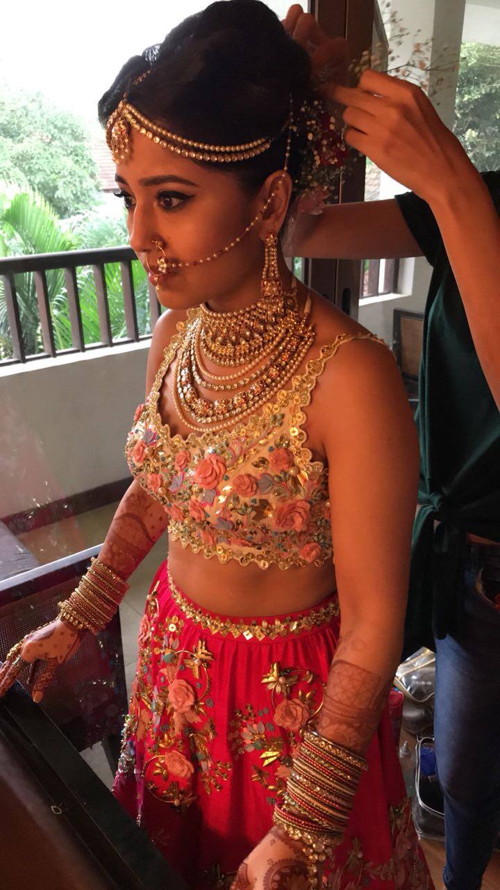 It was indeed a fairy tale wedding for Shweta who wore a custom made Papa Don’t Preach lehenga