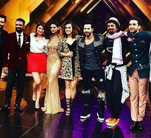 With the presence of 'Judwaa 2' stars Varun Dhawan, Jacqueline Fernandez & Taapsee Pannu, the Grand Finale of 'Dance Plus 3' actually had a grand gags-dance-comedy filled start on Saturday.(Pic: Star Plus)