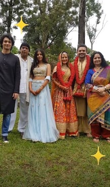IN PICS: Mithun's son Mimoh & wife Madalsa host reception for friends & family after their fairy tale wedding in Ooty!