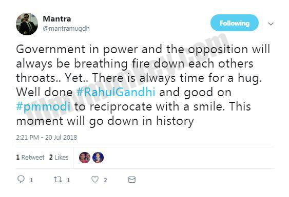 Comedian Mantra who often gives his opinions on the burning issues.. lauded Rahul Gandhi for his gesture.