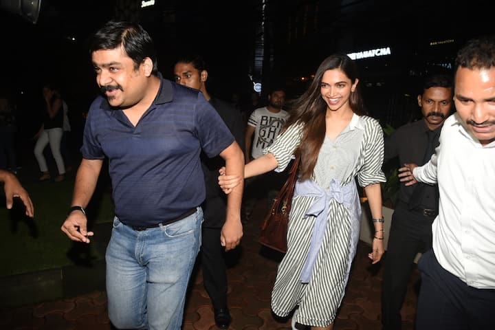 Deepika Padukone cracking up during her dine out with friends